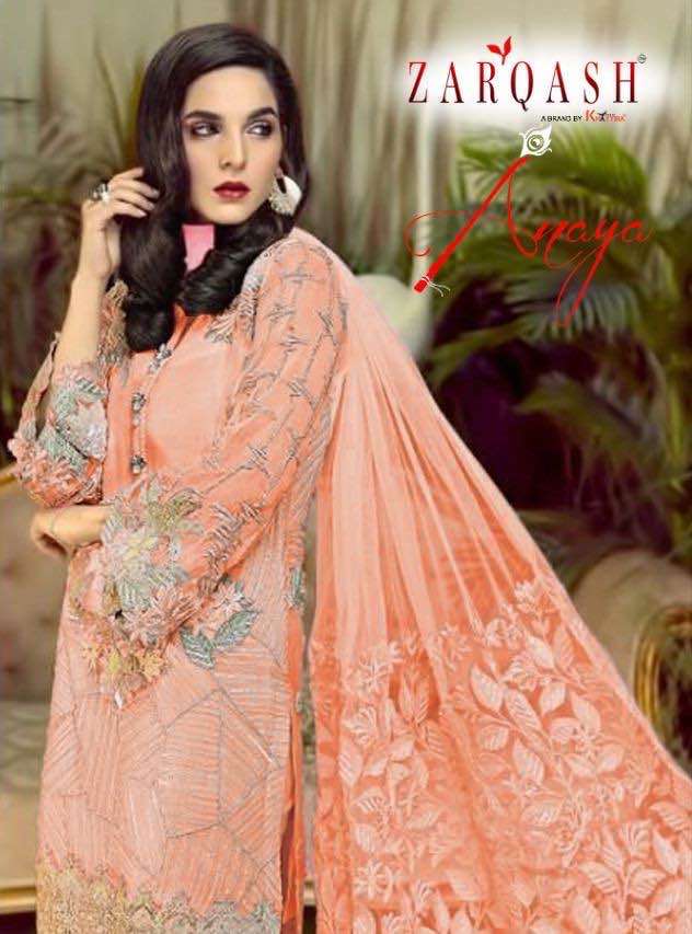 ZARQASH ANAYA Z 2105 FAUX GEORGETTE SALWAR SUITS AT WHOLESAL...