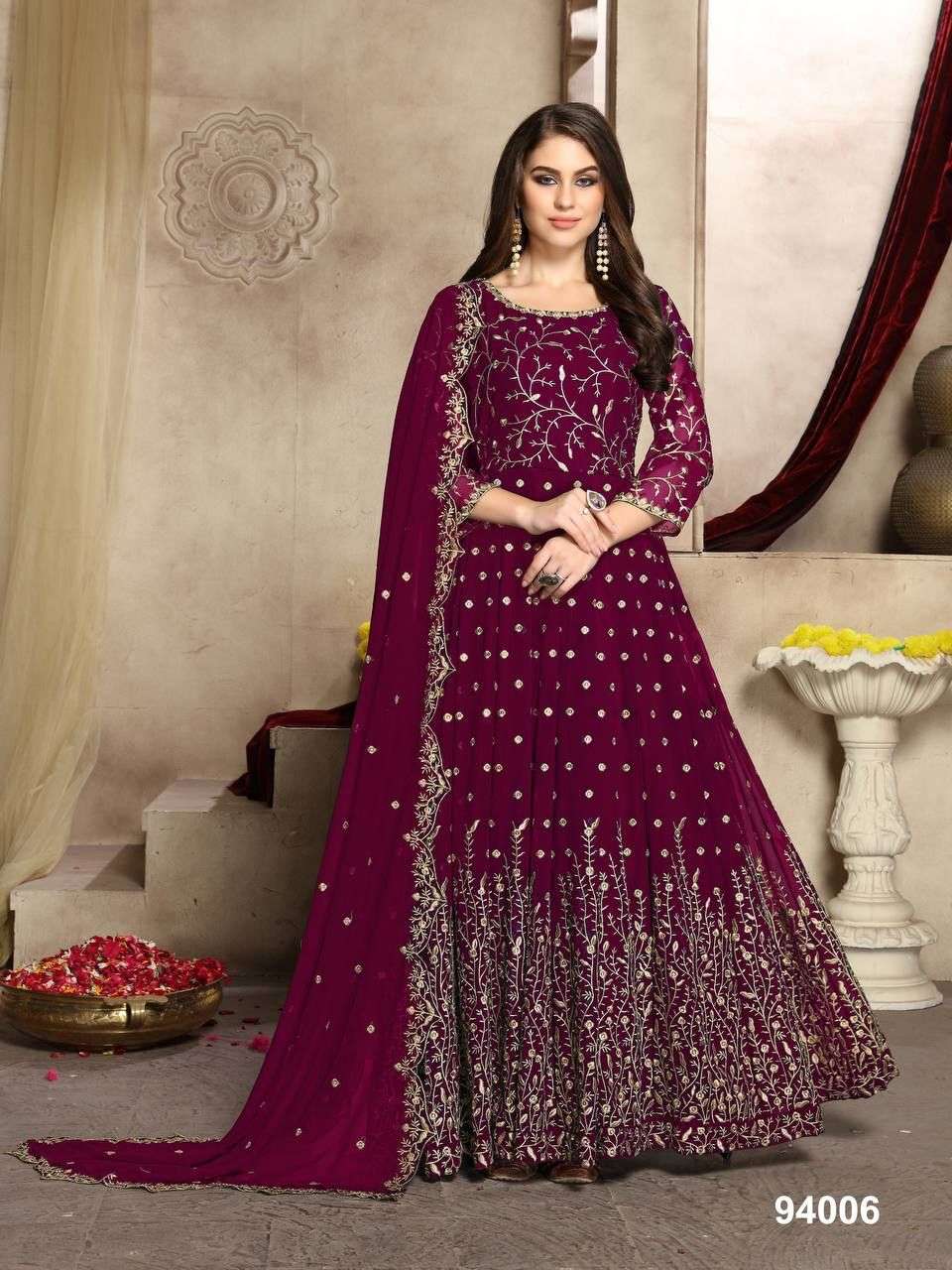 AANAYA HEAVY FAUX GEORGETTE WITH EMBROIDERY SALWAR SUITS AT ...