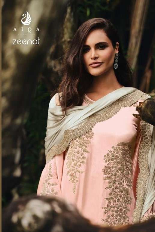 AIQA ZEENAT PURE GAJI SILK SATIN SALWAR SUITS AT WHOLESALE R...