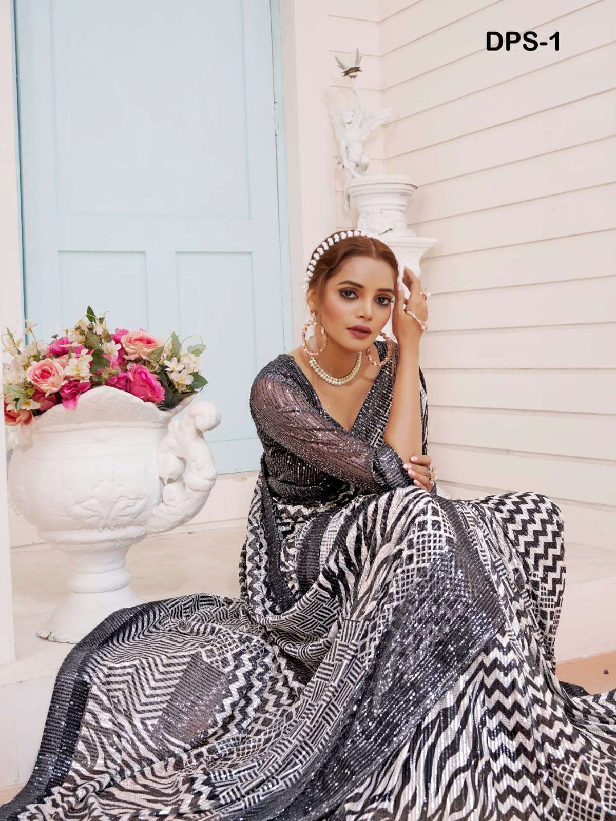 DIGITAL PRINT WITH SEQUENCE WORK SAREES AT WHOLESALE RATES D...