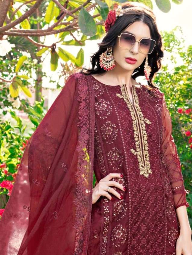 DINSAA SUITS 175 EXCLUSIVE HEAVY DAL ORGANZA EMBROIDERED SAL...