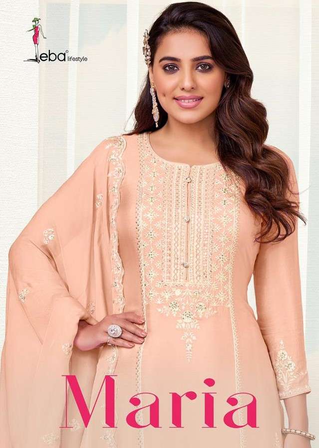EBA LIFESTYLE MARIA HEAVY CHINON SALWAR SUITS COLLECTION AT ...