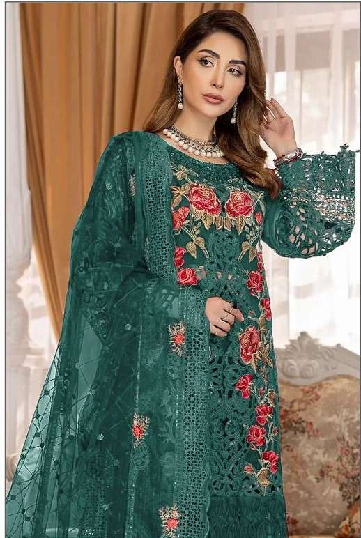 FEPIC ROSEMEEN 1501 ORGANZA EMBROIDERED SALWAR SUITS AT WHOL...