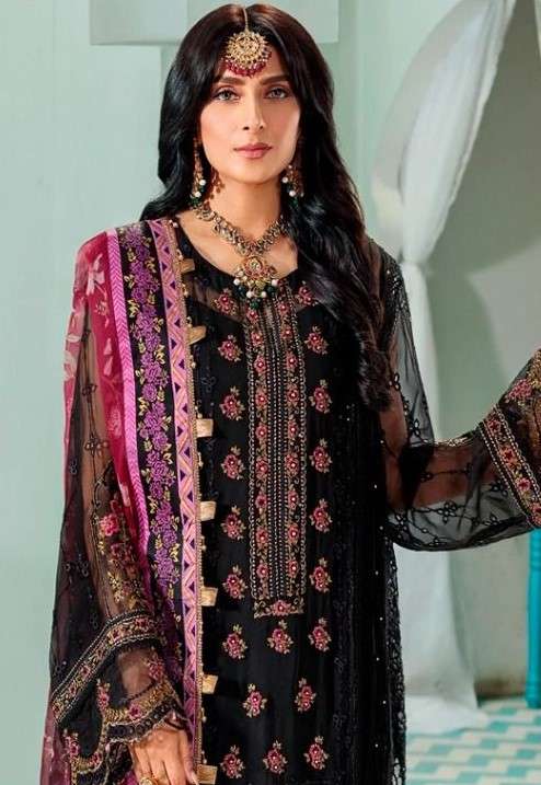 FEPIC ROSEMEEN 1527 GEORGETTE PAKISTANI SALWAR SUITS AT WHOL...