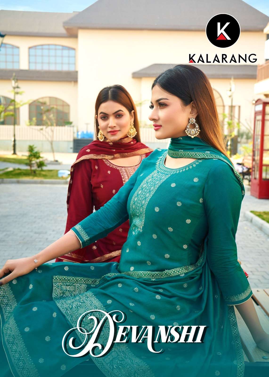 KALARANG DEVANSHI PURE DOLA JACQUARD SALWAR SUITS AT WHOLESA...