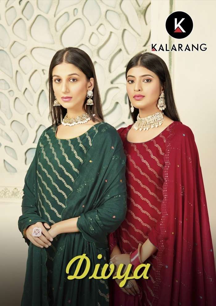 KALARANG DIVYA PURE DOLA JACQUARD SALWAR SUITS AT WHOLESALE ...