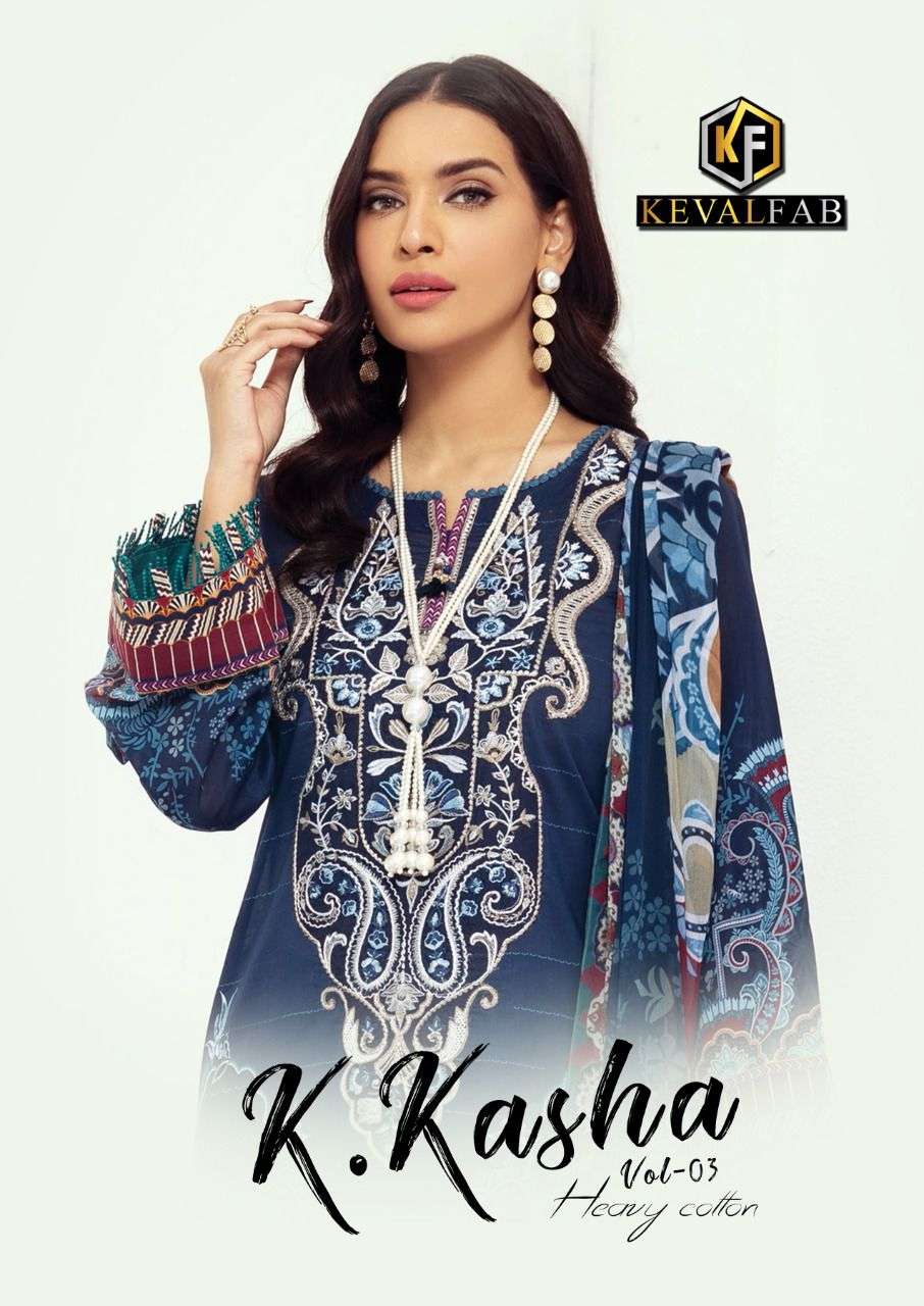 Keval Fab Kasha vol 6 cotton with printed salwar kameez coll...