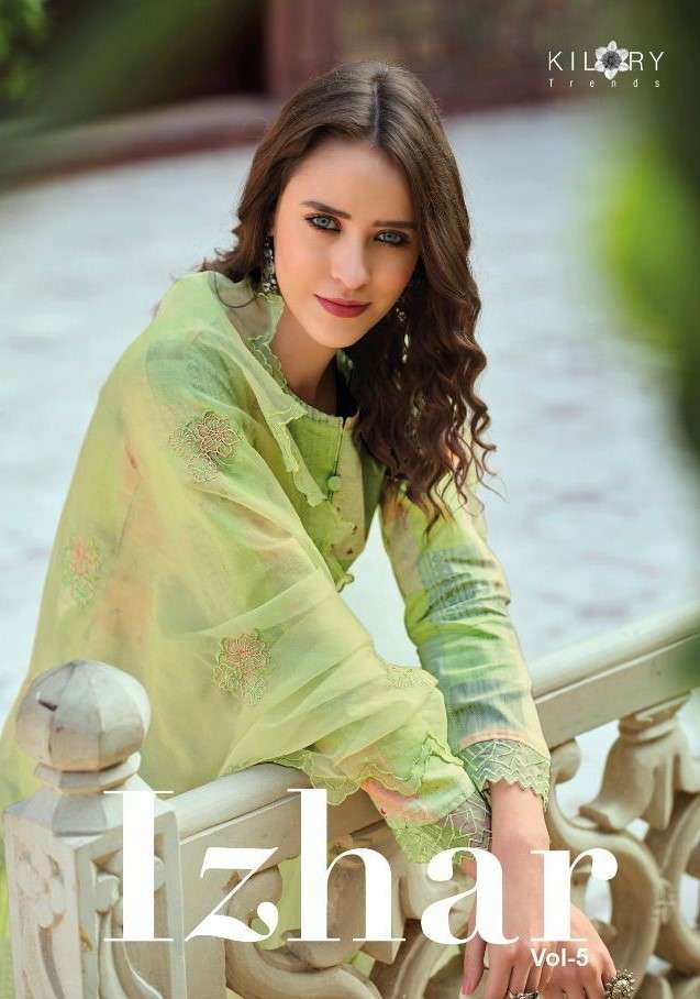 KILORY TRENDS IZHAR VOL 5 PURE JAM COTTON SALWAR SUITS AT WH...