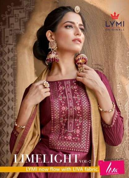 LYMI LIMELIGHT VOL 2 LINING SILK WITH FANCY EMBROIDERY FULLY...