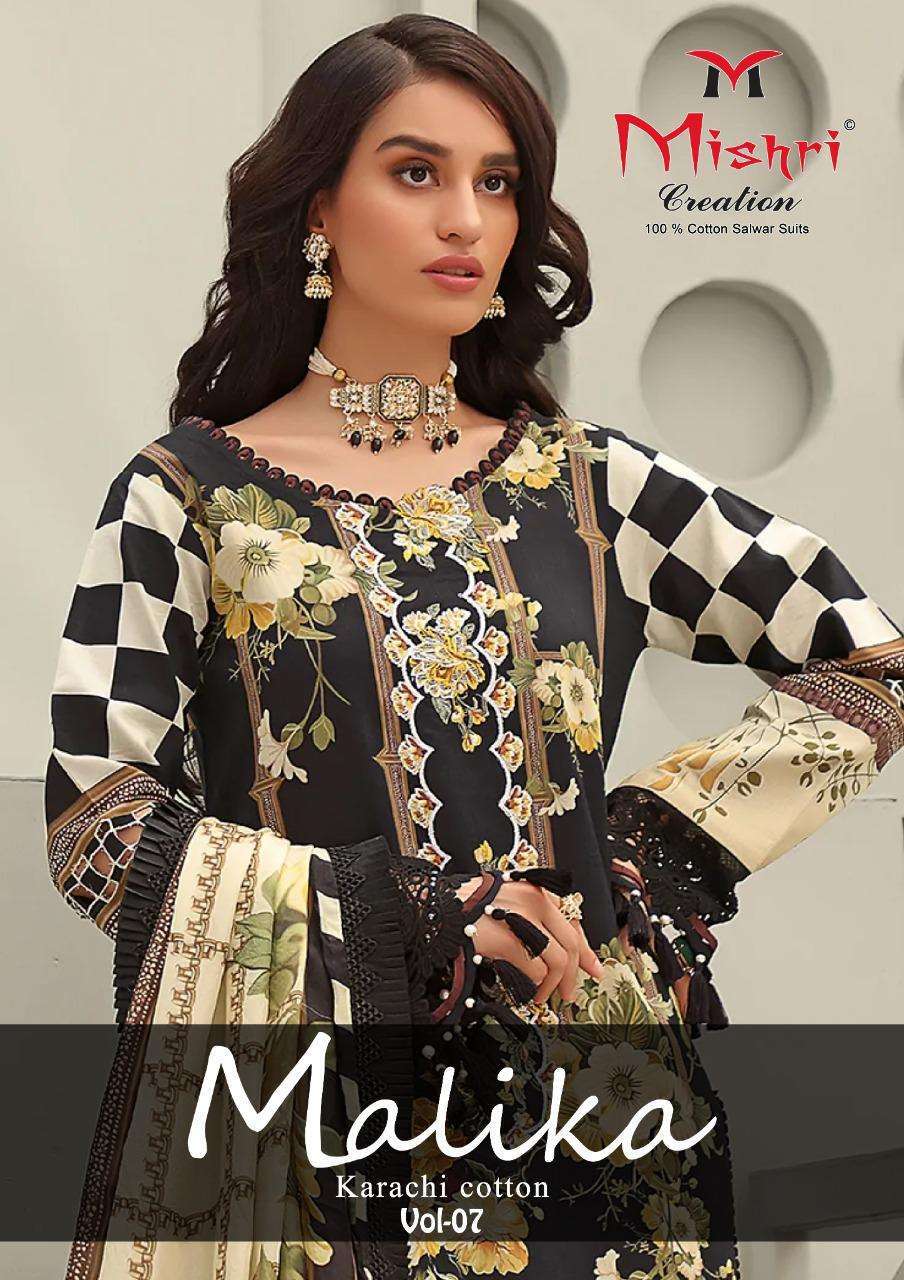 MISHRI MALIKA VOL 7 KARACHI STYLE COTTON SALWAR SUITS AT WHO...