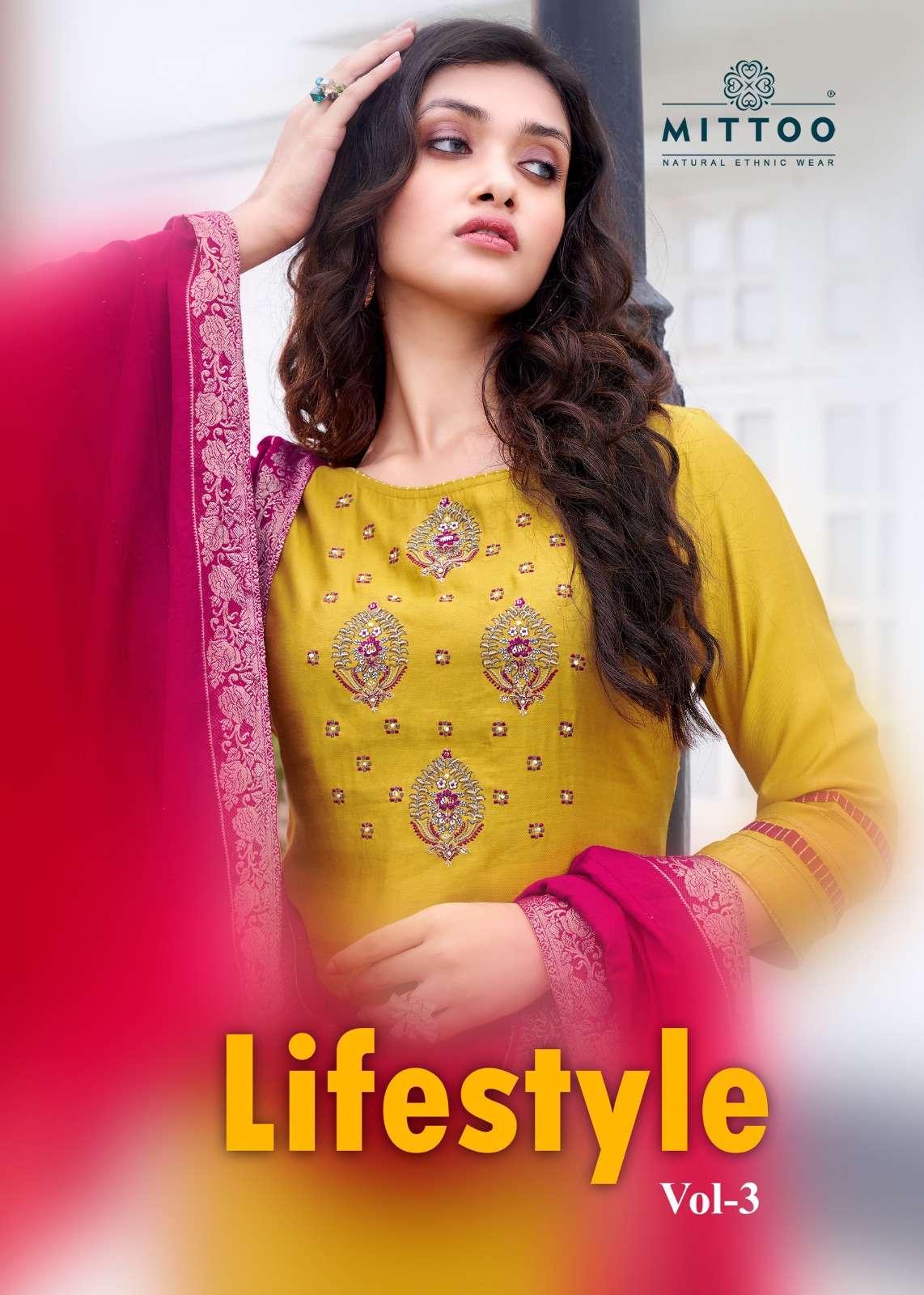 Mittoo Life Style vol 3 Viscose Silk with fancy work Readyma...
