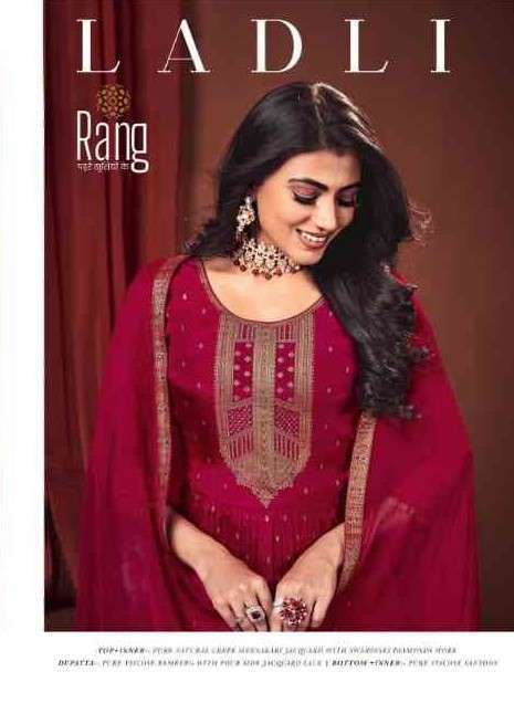 RANG LADLI PURE NATURAL CREPE SALWAR SUITS AT WHOLESALE PRIC...