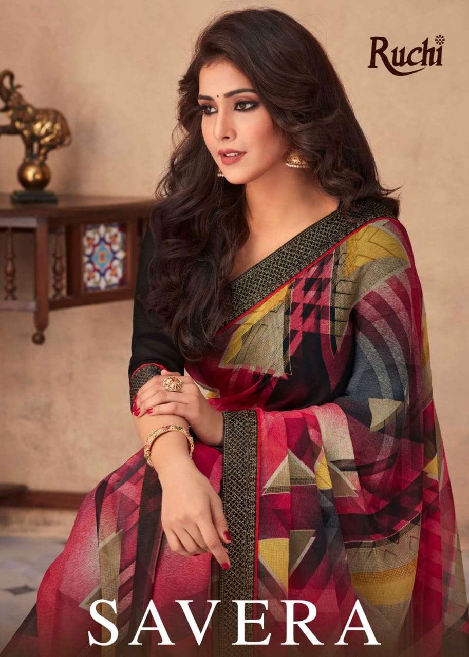 RUCHI SAVERA HITS CHIFFON SAREES AT WHOLESALE PRICE