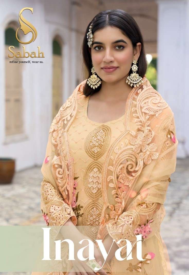 SABAH INAYAT HEAVY FAUX GEORGETTE SALWAR SUITS AT WHOLESALE ...