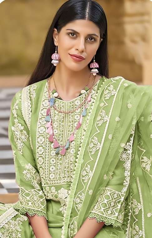 SHREE FABS ORGANZA WITH EMBROIDERY HIT SALWAR SUITS AT WHOLE...