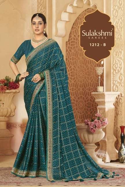 SULAKSHMI DESIGNER WEDDING WEAR SAREES COLLECTION AT WHOLESA...