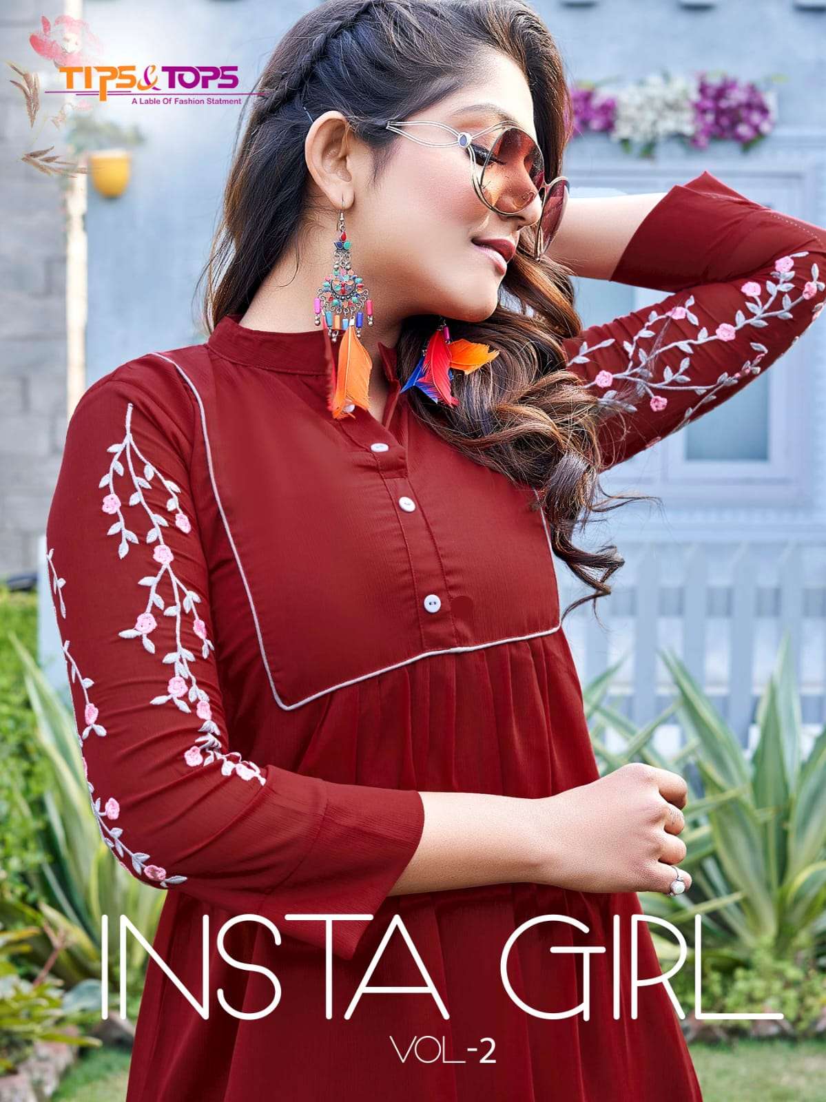 TIPS & TOPS INSTA GIRL VOL 2 HEAVY GEORGETTE KURTIS AT WHOLE...