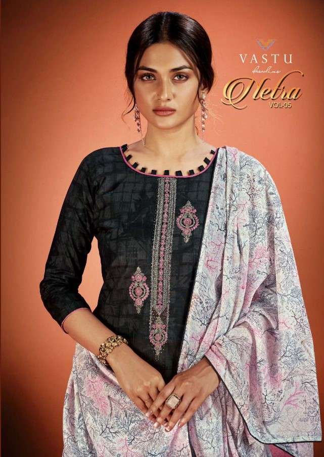 VASTU TEX NETRA VOL 5 LAWN COTTON SUITS COLLECTION AT WHOLES...