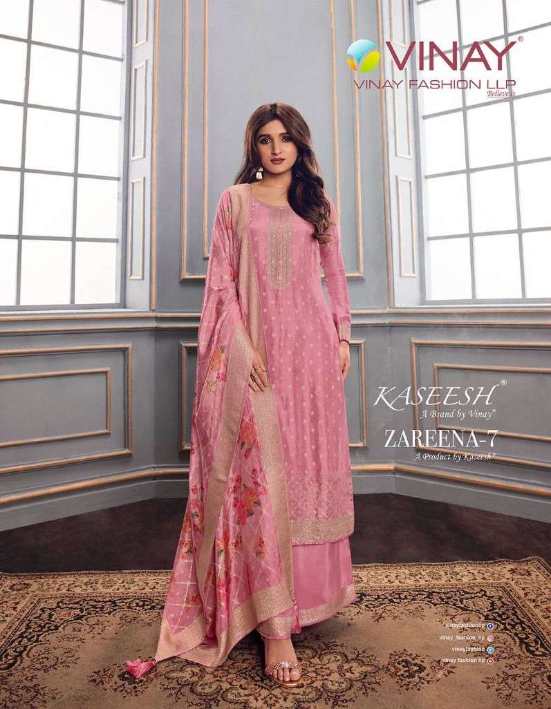 VINAY FASHION KASEESH ZAREENA VOL 7 PURE DOLA JAQUARD SALWAR...