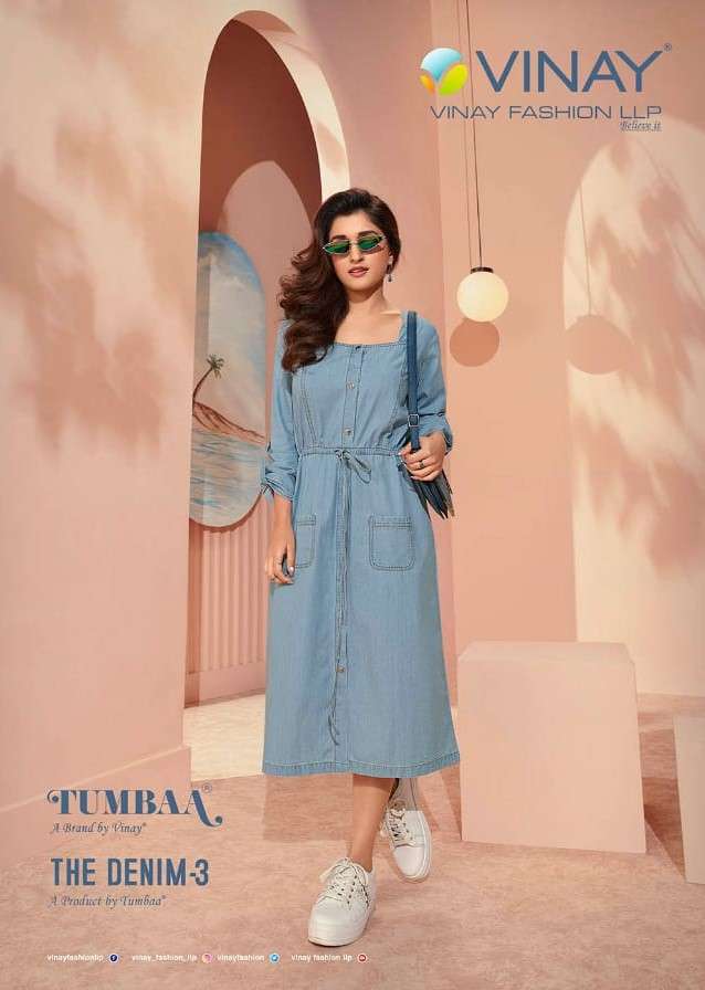 VINAY FASHION TUMBAA THE DENIM 3 READYMADE SUITS COLLECTION ...