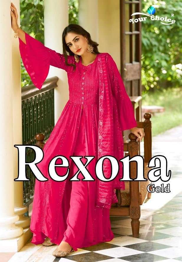 YOUR CHOICE REXONA GOLD HEAVY CHINON READYMADE SUITS COLLECT...