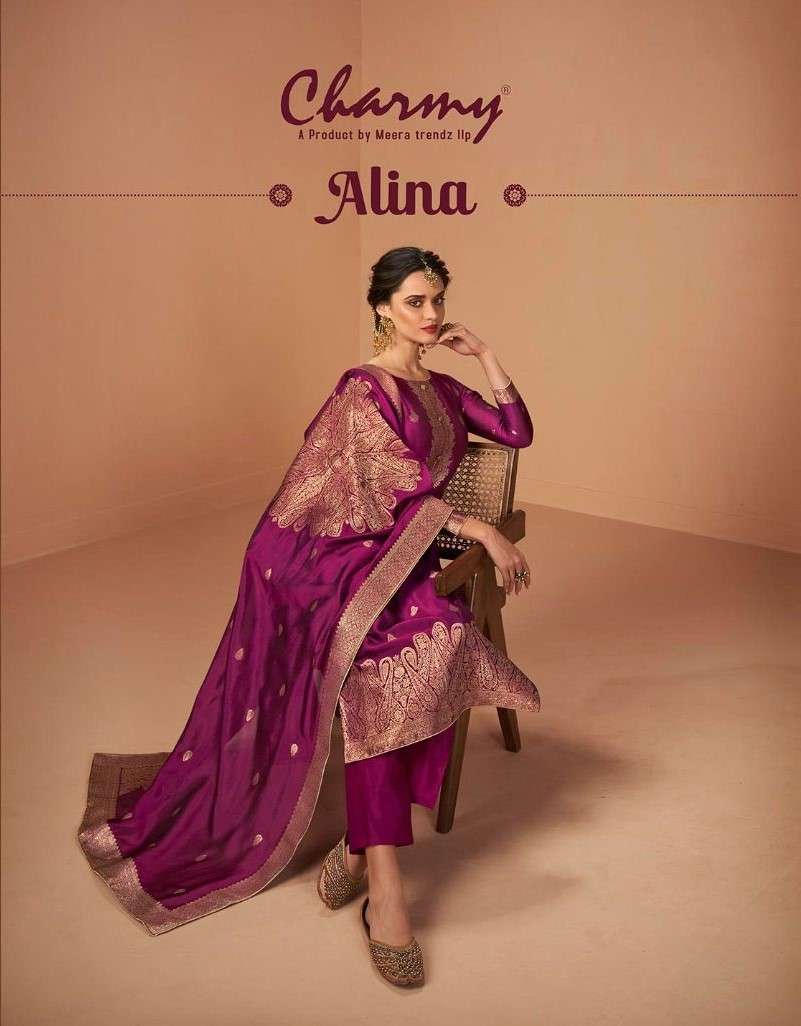 ZISA CHARMY ALINA BEMBERG SILK SALWAR SUITS AT WHOLESALE PRI...