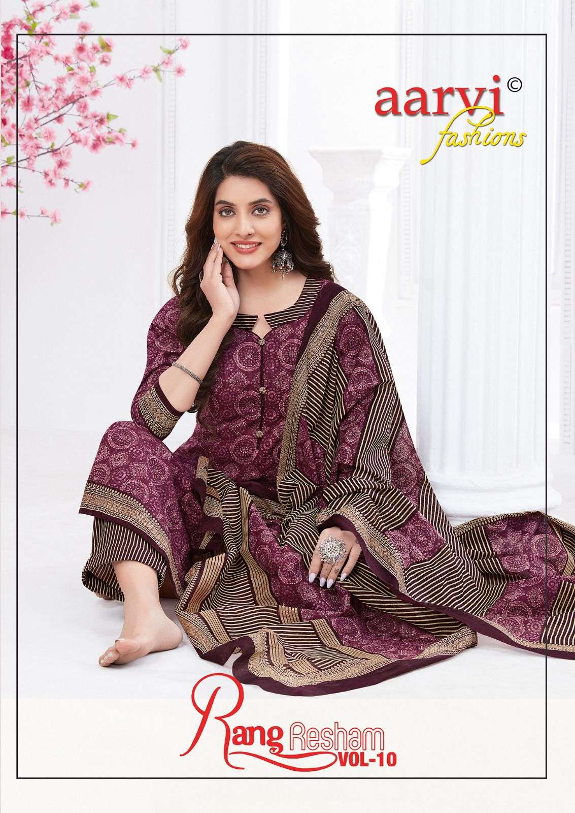 AARVI RANG RESHAM VOL 10 Cambric Cotton with  Printed Summer...
