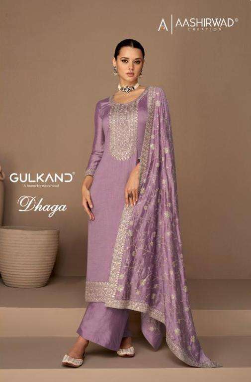 AASHIRWAD CREATION GULKAND DHAGA Silk with fancy Pakistani s...