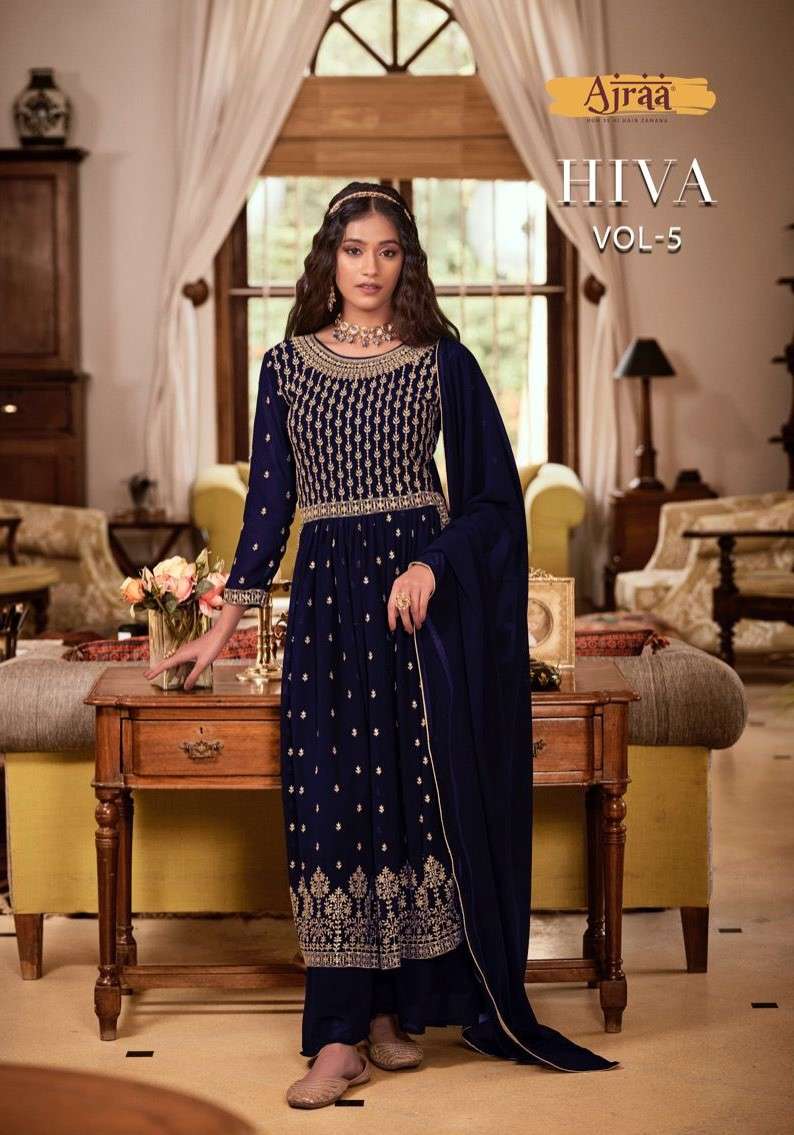 AJRAA HIVA VOL 5 GEORGETTE WITH HEAVY EMBROIDERED READYMADE ...