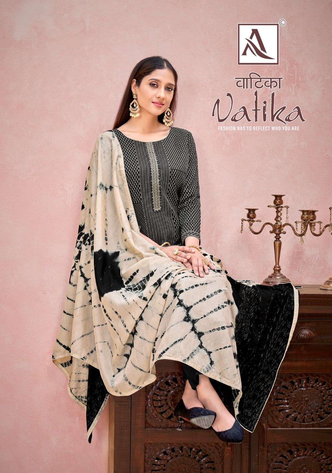 Alok Suit Vatika Cotton With Embroidery work fancy Dress Mat...