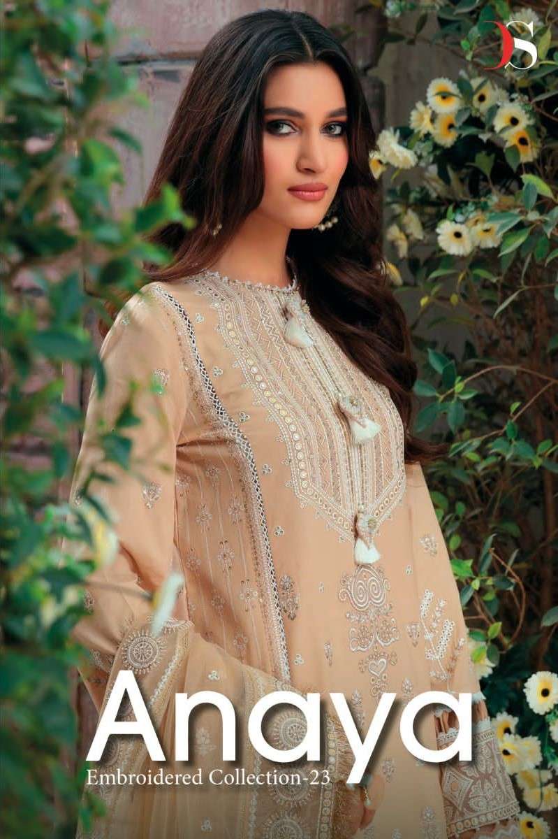DEEPSY SUITS ANAYA EMBROIDERED COLLECTION VOL 23 PURE COTTON...