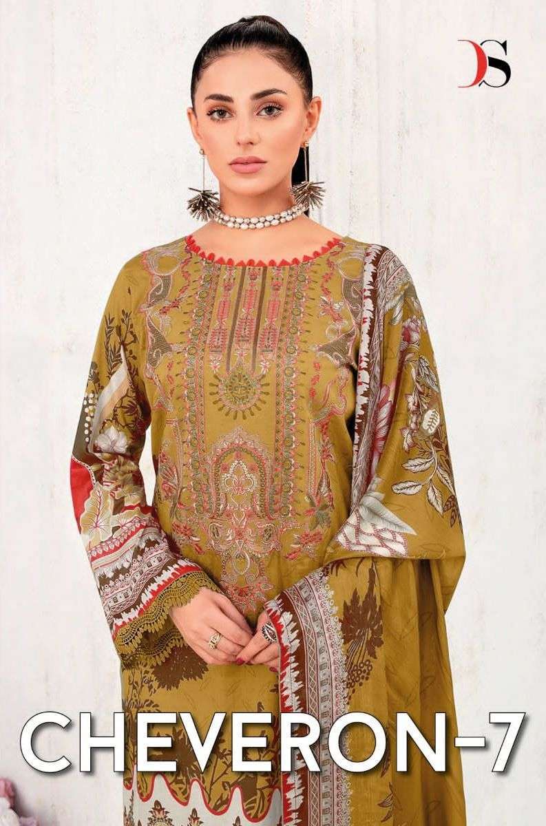 Deepsy suits CHEVERON LAWN VOL 7 Cotton with digital printed...