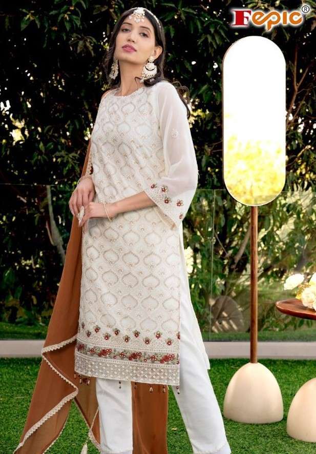 FEPIC ROSEMEEN 1578 GEORGETTE EMBROIDERED SUIT AT WHOLESALE ...