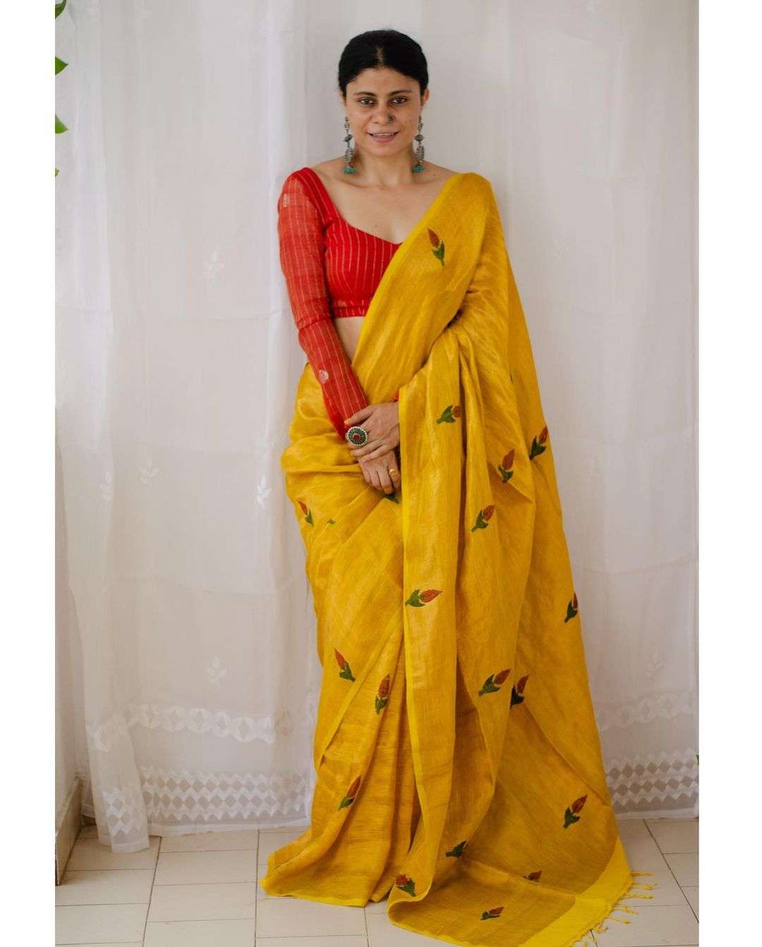 Gorgeous Chanderi cotton with Printed Regular wear saree col...