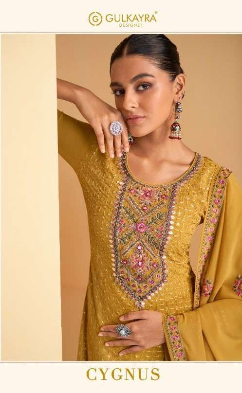 GULKAYRA DESIGNER CYGNUS REAL GEORGETTE SALWAR SUITS AT WHOL...