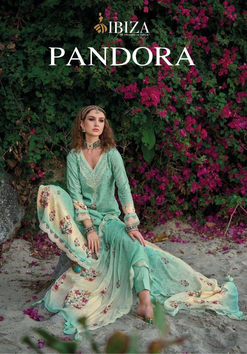 IBIZA LIFESTYLE PANDORA PURE MUSLIN DIGITAL PRINT SALWAR SUI...