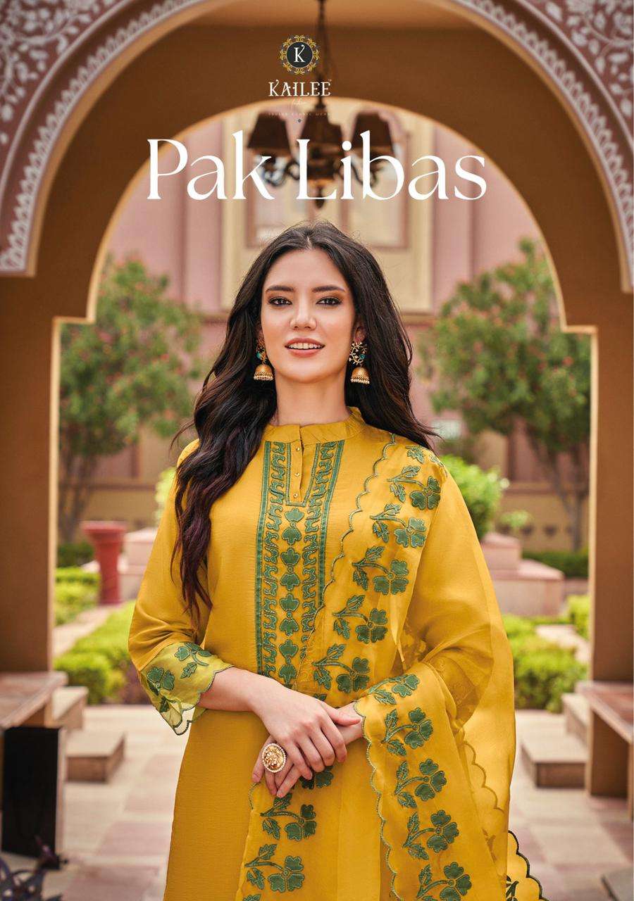 KAILEE FASHION PAK LIBAS PURE SILK FULLY STITCHED SUITS WHOL...