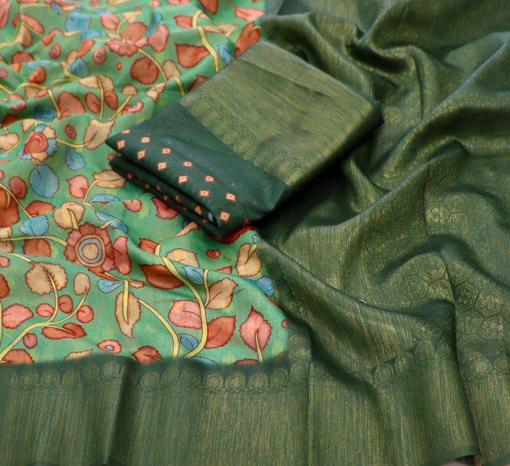 Kalavishkar Soft Silk with Kalamkari DIgital Printed Fancy s...