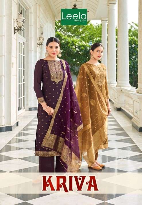 LEELA KRIVA JACQUARD READYMADE SUITS COLLECTION AT WHOLESALE...
