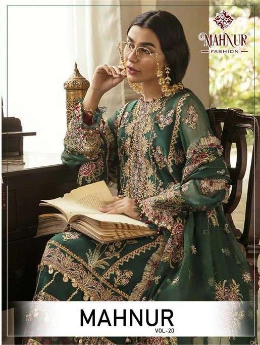 MAHNUR VOL 20 HEAVY GEORGETTE SALWAR SUITS AT WHOLESALE PRIC...