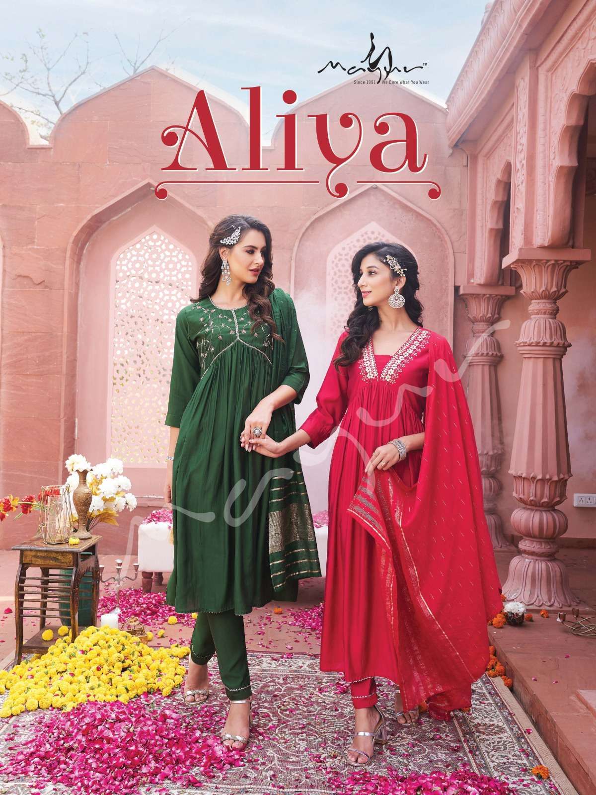 mayur fashion Aliya Viscose Silk with fancy Readymade suits ...