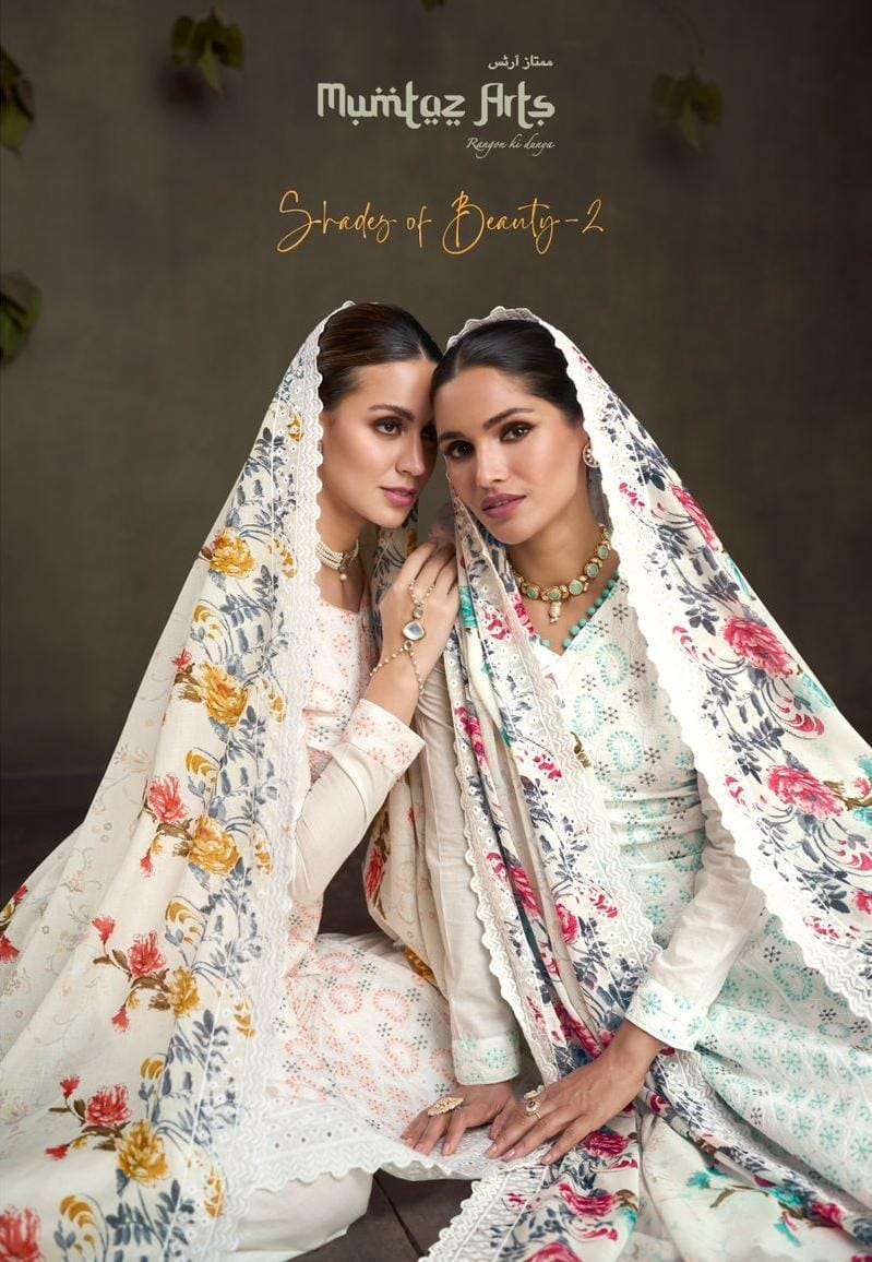 Mumtaz Arts shades of beauty vol 2 Pure Lawn With Fancy Whit...