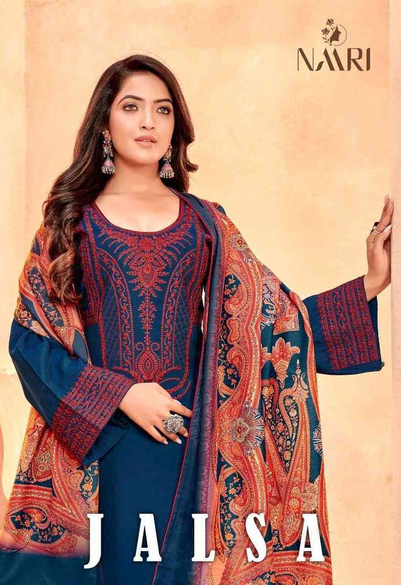 NAARI JALSA SILK WITH EMBROIDERY SALWAR SUITS AT WHOLESALE R...