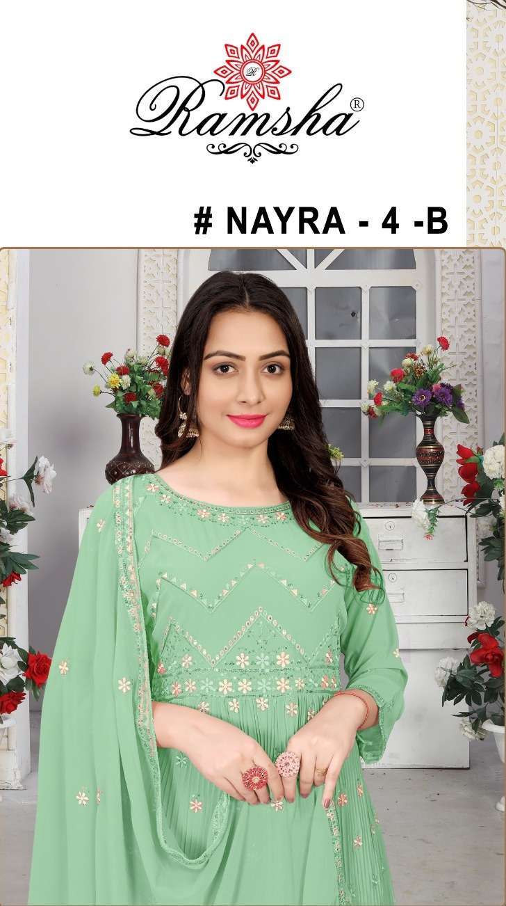 Ramsha Nayra vol 4 Georgette with Fancy Work Pakistani suits...