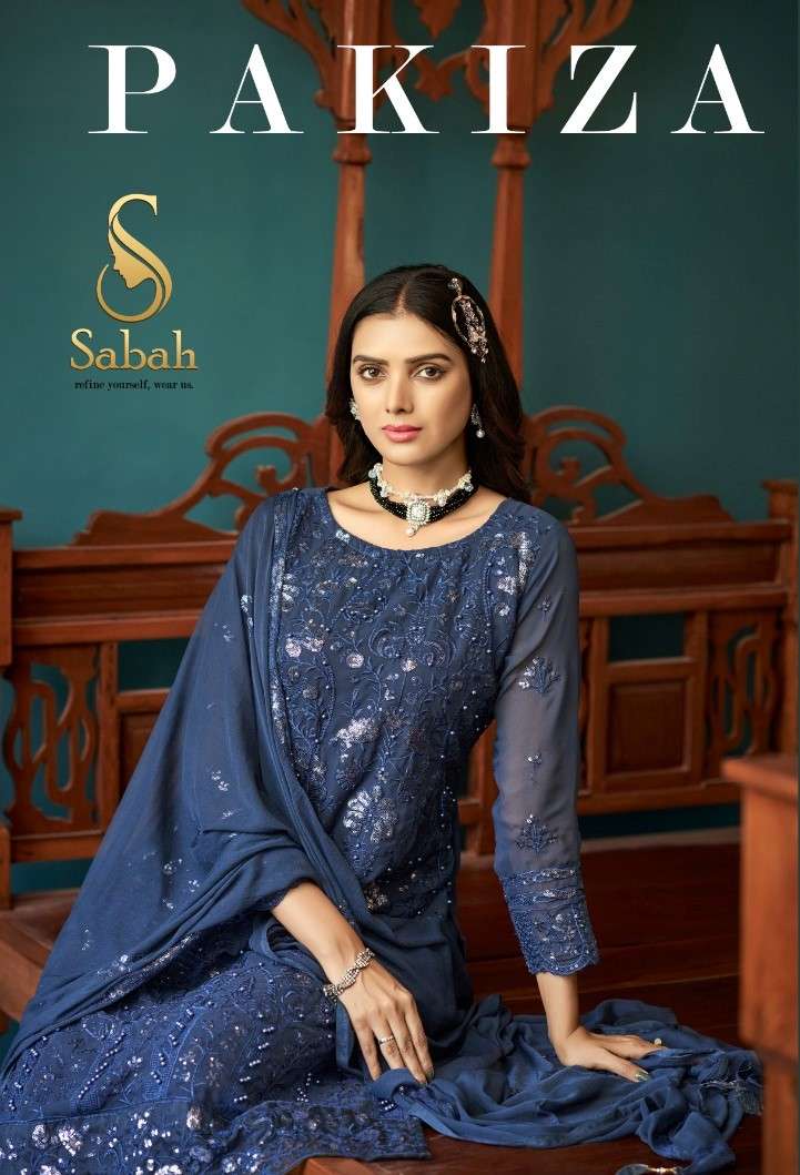 SABAH PAKIZA HEAVY FAUX GEORGETTE SALWAR SUITS AT WHOLESALE ...