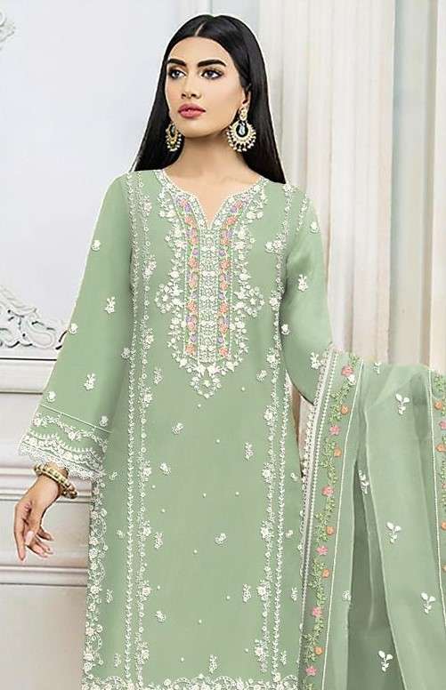 SHREE FABS 758 ORGANZA EMBROIDERED SALWAR SUITS AT WHOLESALE...