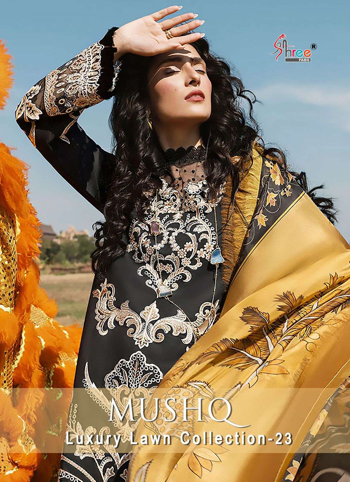 SHREE FABS MUSHQ LUXURY LAWN COLLECTION 23 PURE COTTON SALW...