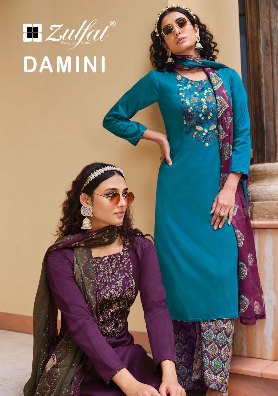 ZULFAT DAMINI PURE JAM COTTON SALWAR SUITS AT WHOLESALE RATE...