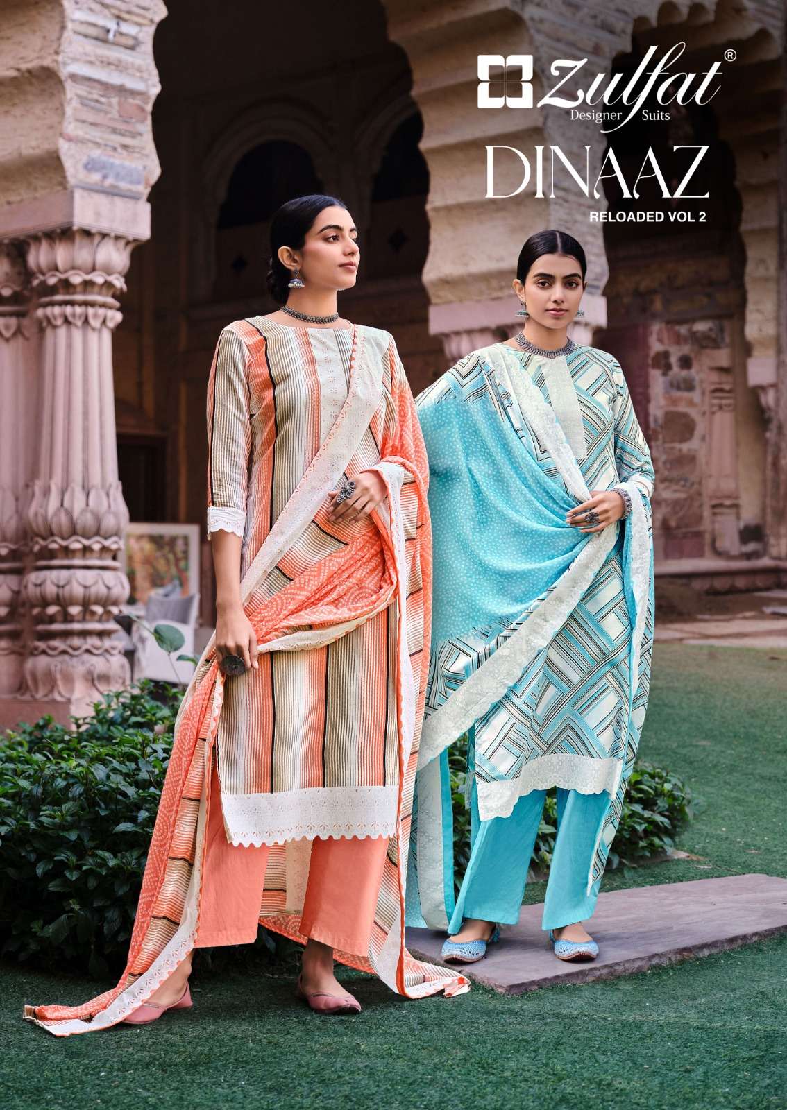 ZULFAT DINAAZ VOL 2 PURE COTTON PRINT SALWAR KAMEEZ AT WHOLE...