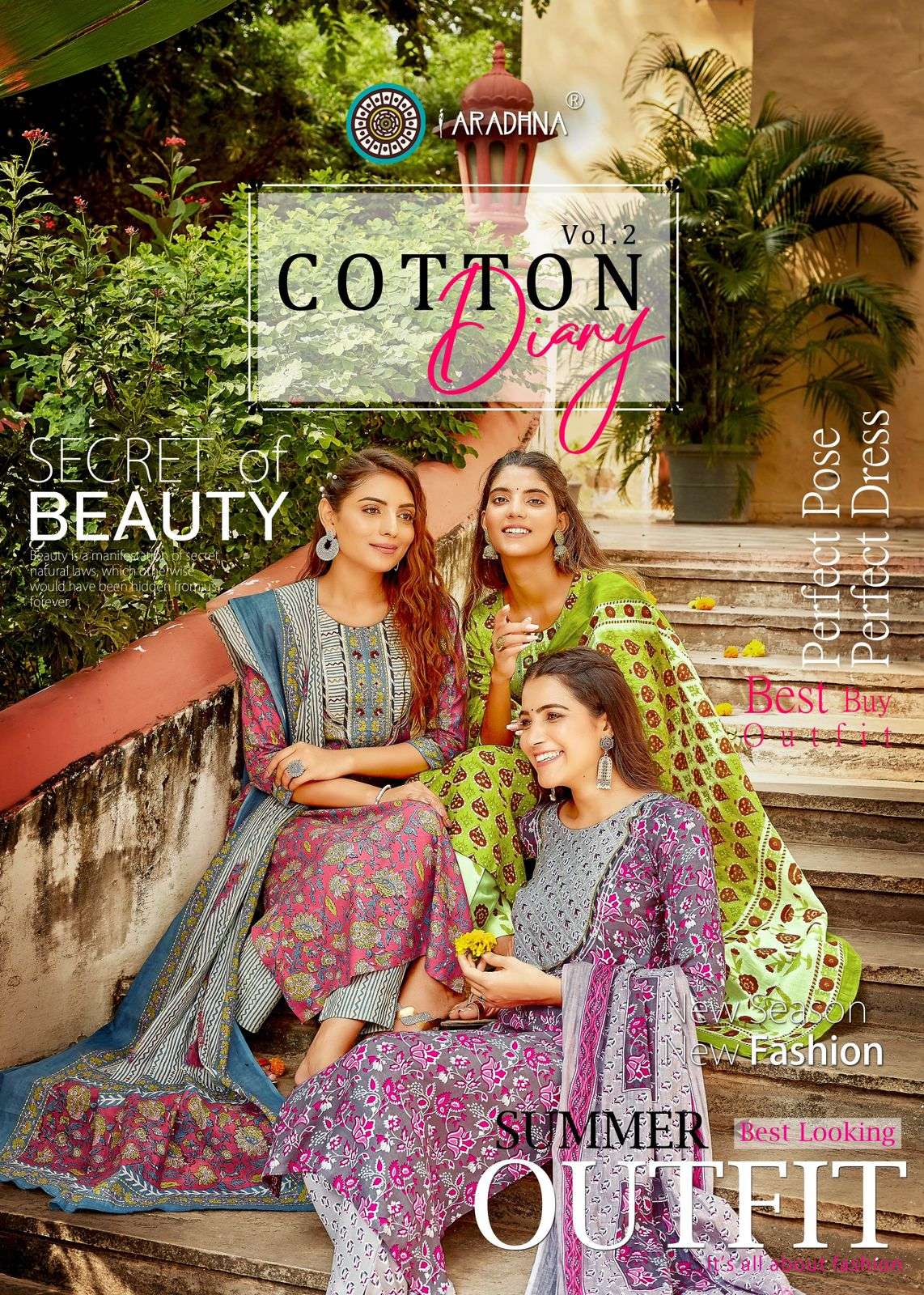 ARADHNA COTTON DIARY VOL 2 COTTON EMBROIDERY STITCHED SUITS ...